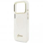 Husa Guess IML Gradient Script Metal cu MagSafe compatibila cu iPhone 17 Pro Max, Alb 7 - lerato.ro