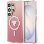 Husa Guess IML Gradient Triangle cu MagSafe compatibila cu Samsung Galaxy S26 Ultra, Roz 4 - lerato.ro