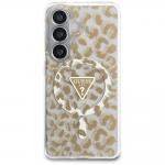 Husa Guess IML Leopard Print Triangle cu MagSafe compatibila cu Samsung Galaxy S26, Maro 2 - lerato.ro