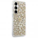 Husa Guess IML Leopard Print Triangle cu MagSafe compatibila cu Samsung Galaxy S26, Maro 5 - lerato.ro