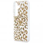 Husa Guess IML Leopard Print Triangle cu MagSafe compatibila cu Samsung Galaxy S26, Maro 7 - lerato.ro