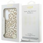 Husa Guess IML Leopard Print Triangle cu MagSafe compatibila cu Samsung Galaxy S26, Maro 9 - lerato.ro