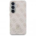 Husa Guess 4G Rhinestone Round Logo cu MagSafe compatibila cu Samsung Galaxy S26, Roz 2 - lerato.ro