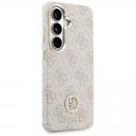 Husa Guess 4G Rhinestone Round Logo cu MagSafe compatibila cu Samsung Galaxy S26, Roz 5 - lerato.ro