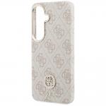 Husa Guess 4G Rhinestone Round Logo cu MagSafe compatibila cu Samsung Galaxy S26, Roz 7 - lerato.ro