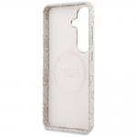 Husa Guess 4G Rhinestone Round Logo cu MagSafe compatibila cu Samsung Galaxy S26, Roz 8 - lerato.ro