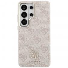 Husa Guess 4G Rhinestone Round Logo cu MagSafe compatibila cu Samsung Galaxy S26 Ultra, Roz