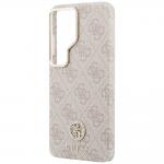 Husa Guess 4G Rhinestone Round Logo cu MagSafe compatibila cu Samsung Galaxy S26 Ultra, Roz 7 - lerato.ro