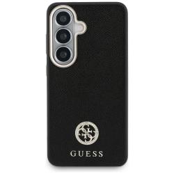 Husa Guess Rhinestone Round Logo cu MagSafe compatibila cu Samsung Galaxy S26, Negru