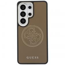 Husa Guess Perforated Logo cu MagSafe compatibila cu Samsung Galaxy S26 Ultra, Maro