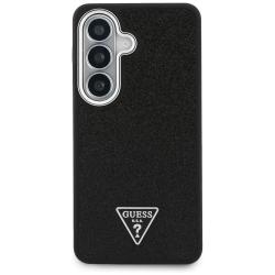 Husa Guess Fixed Glitter Triangle cu MagSafe compatibila cu Samsung Galaxy S26, Negru
