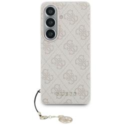 Husa Guess 4G Classic Logo Charm cu MagSafe compatibila cu Samsung Galaxy S26, Roz