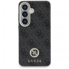 Husa Guess 4G Rhinestone Round Logo MagSafe compatibila cu Samsung Galaxy S26, Negru