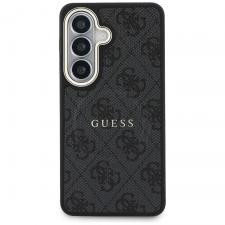 Husa Guess 4G Embossed Ring cu MagSafe compatibila cu Samsung Galaxy S26 Plus, Negru