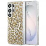 Husa Guess IML Leopard Print Triangle cu MagSafe compatibila cu Samsung Galaxy S26 Ultra, Maro 4 - lerato.ro