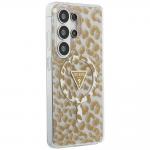 Husa Guess IML Leopard Print Triangle cu MagSafe compatibila cu Samsung Galaxy S26 Ultra, Maro 5 - lerato.ro