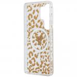 Husa Guess IML Leopard Print Triangle cu MagSafe compatibila cu Samsung Galaxy S26 Ultra, Maro 8 - lerato.ro
