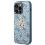 Carcasa Guess 4G Big Metal Logo compatibila cu iPhone 14 Pro Max, Albastru 3 - lerato.ro