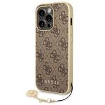 Carcasa Guess 4G Charms Collection compatibila cu iPhone 14 Pro Max, Maro 3 - lerato.ro