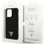 Carcasa Guess Rhinestone Triangle compatibila cu iPhone 14 Pro Max, Negru 9 - lerato.ro