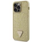 Carcasa Guess Rhinestone Triangle compatibila cu iPhone 14 Pro Max, Gold 3 - lerato.ro