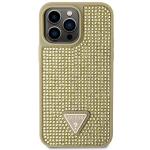Carcasa Guess Rhinestone Triangle compatibila cu iPhone 14 Pro Max, Gold 2 - lerato.ro