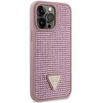 Carcasa Guess Rhinestone Triangle compatibila cu iPhone 14 Pro Max, Roz 5 - lerato.ro