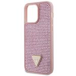 Carcasa Guess Rhinestone Triangle compatibila cu iPhone 14 Pro Max, Roz 7 - lerato.ro