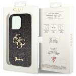 Carcasa Guess Glitter Script Big 4G compatibila cu iPhone 14 Pro Max, Negru 9 - lerato.ro