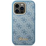 Carcasa Guess 4G Vintage Gold Logo compatibila cu iPhone 14 Pro Max, Albastru 2 - lerato.ro