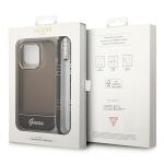 Carcasa Guess Translucent Pearl Strap compatibila cu iPhone 14 Pro Max, Negru 8 - lerato.ro