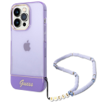 Carcasa Guess Translucent Pearl Strap compatibila cu iPhone 14 Pro Max, Mov 3 - lerato.ro