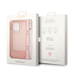 Carcasa Guess Translucent Pearl Strap compatibila cu iPhone 14 Pro Max, Roz 8 - lerato.ro