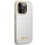 Carcasa Guess Croco Collection compatibila cu iPhone 14 Pro Max, Silver 5 - lerato.ro