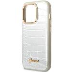 Carcasa Guess Croco Collection compatibila cu iPhone 14 Pro Max, Silver 7 - lerato.ro