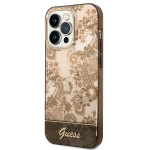 Carcasa Guess Porcelain Collection compatibila cu iPhone 14 Pro Max, Maro 3 - lerato.ro