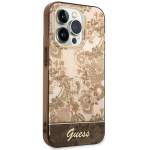 Carcasa Guess Porcelain Collection compatibila cu iPhone 14 Pro Max, Maro 5 - lerato.ro