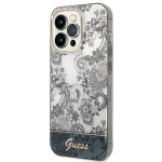 Carcasa Guess Porcelain Collection compatibila cu iPhone 14 Pro Max, Gri 3 - lerato.ro