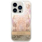 Carcasa Guess Paisley Liquid Glitter compatibila cu iPhone 14 Pro Max, Gold 2 - lerato.ro