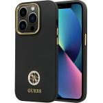 Carcasa GuessSilicone Logo Strass 4G compatibila cu iPhone 14 Pro Max, Negru 4 - lerato.ro