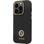 Carcasa GuessSilicone Logo Strass 4G compatibila cu iPhone 14 Pro Max, Negru 3 - lerato.ro