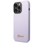 Carcasa Guess Silicone Vintage Gold Logo compatibila cu iPhone 14 Pro Max, Violet 3 - lerato.ro