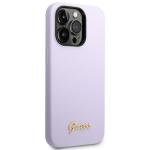 Carcasa Guess Silicone Vintage Gold Logo compatibila cu iPhone 14 Pro Max, Violet 5 - lerato.ro