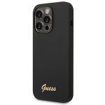 Carcasa Guess Silicone Vintage Gold Logo compatibila cu iPhone 14 Pro Max, Negru 3 - lerato.ro