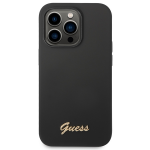 Carcasa Guess Silicone Vintage Gold Logo compatibila cu iPhone 14 Pro Max, Negru 2 - lerato.ro