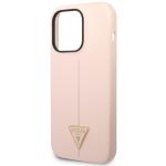 Carcasa Guess Silicone Triangle compatibila cu iPhone 14 Pro Max, Roz 7 - lerato.ro