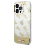 Carcasa Guess 4G Pattern Script compatibila cu iPhone 14 Pro Max, Gold 3 - lerato.ro