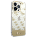 Carcasa Guess 4G Pattern Script compatibila cu iPhone 14 Pro Max, Gold 5 - lerato.ro
