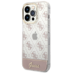 Carcasa Guess 4G Pattern Script compatibila cu iPhone 14 Pro Max, Roz 3 - lerato.ro