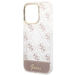 Carcasa Guess 4G Pattern Script compatibila cu iPhone 14 Pro Max, Roz 7 - lerato.ro